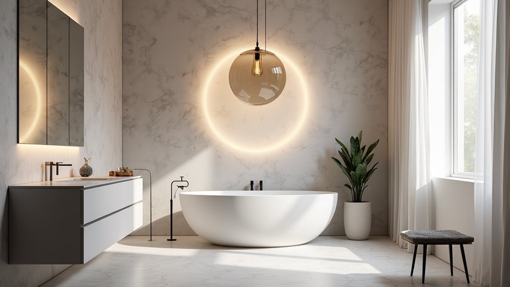 modern smoked glass pendant