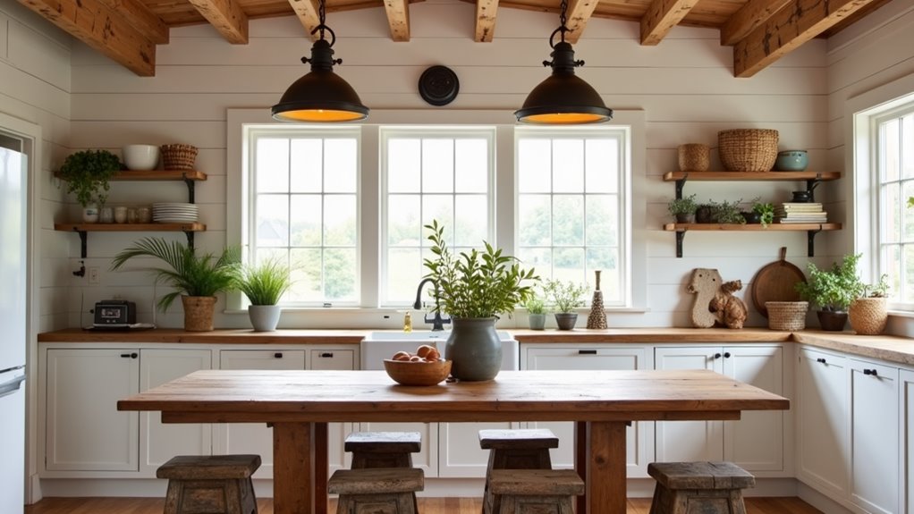 rustic industrial lighting design
