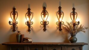rustic iron wall sconces