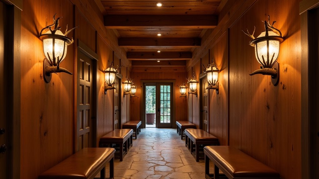 rustic lodge flush mount lights