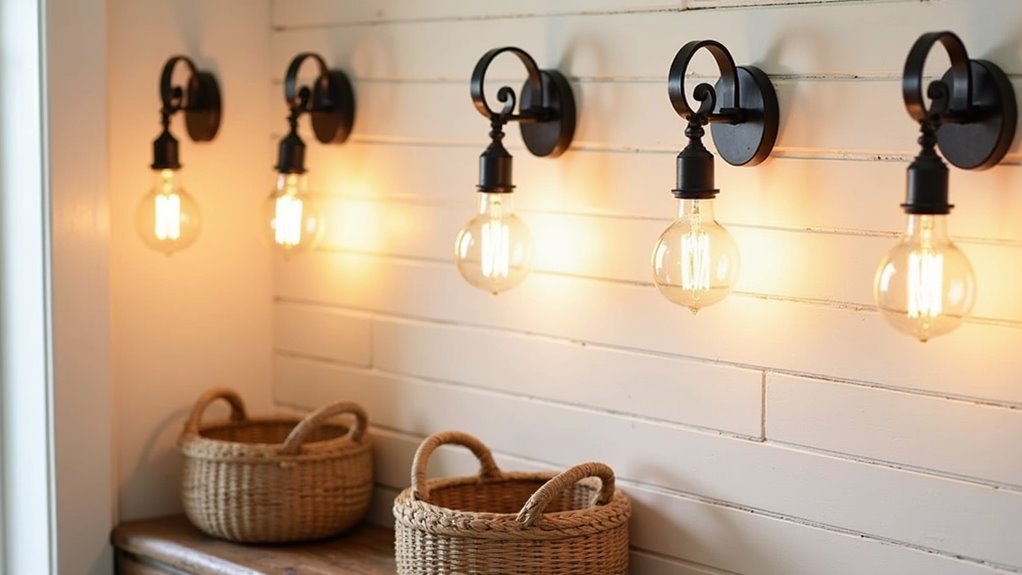 rustic wrought iron sconces