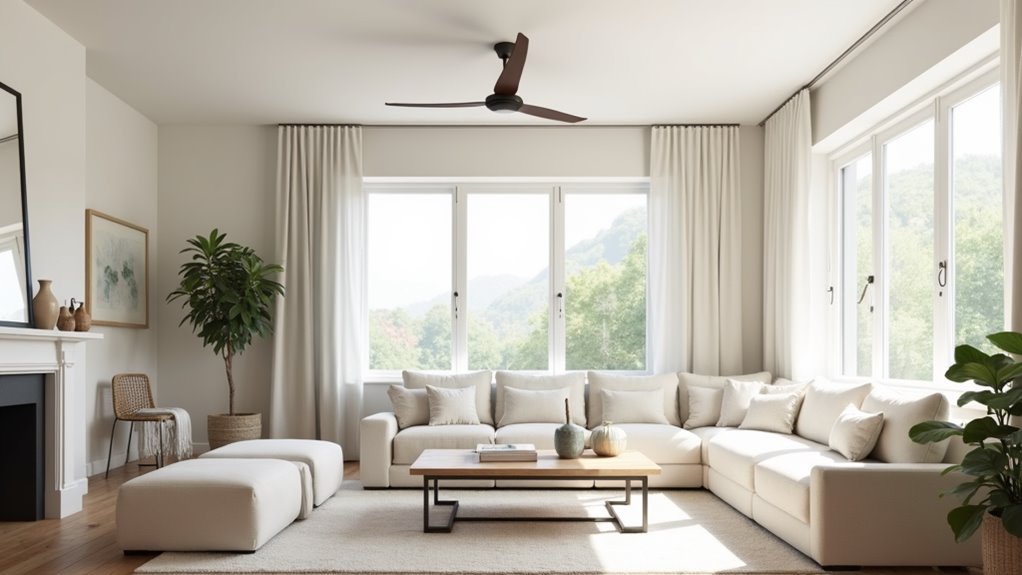 sleek flush mount ceiling fans