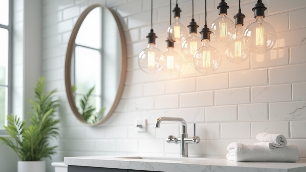 sleek minimalist glass pendant