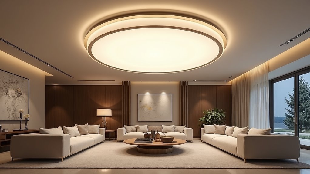 striking large flush mount