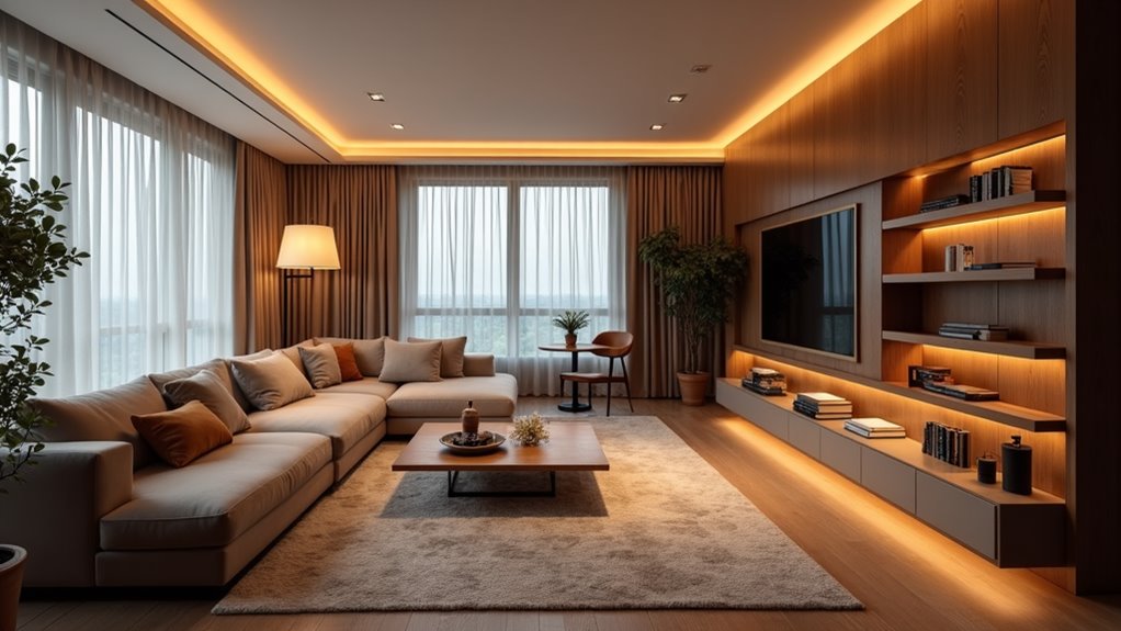 stunning living room lighting