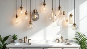 stylish bathroom pendant lights