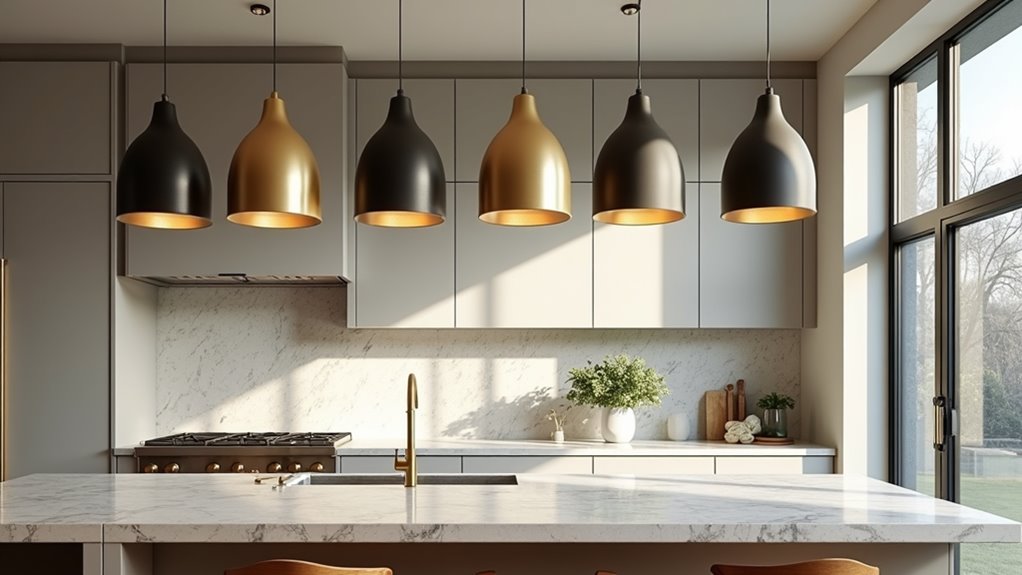 stylish dome kitchen lighting