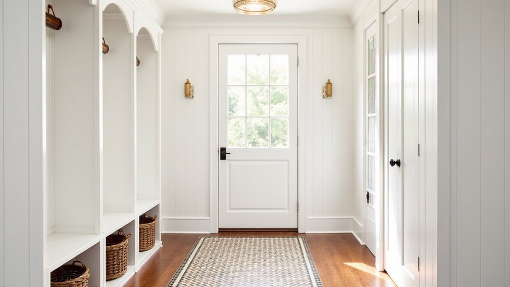 stylish functional mudroom lighting