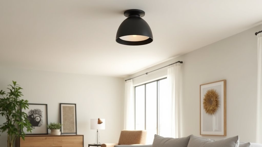 stylish mid century flush mount