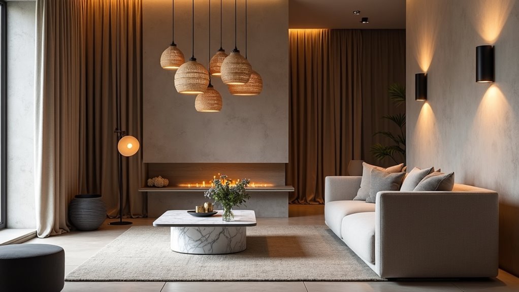 textured mixed material lighting