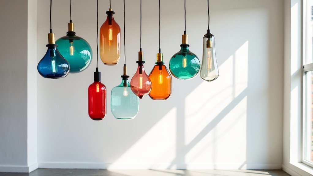 vibrant unique glass lighting