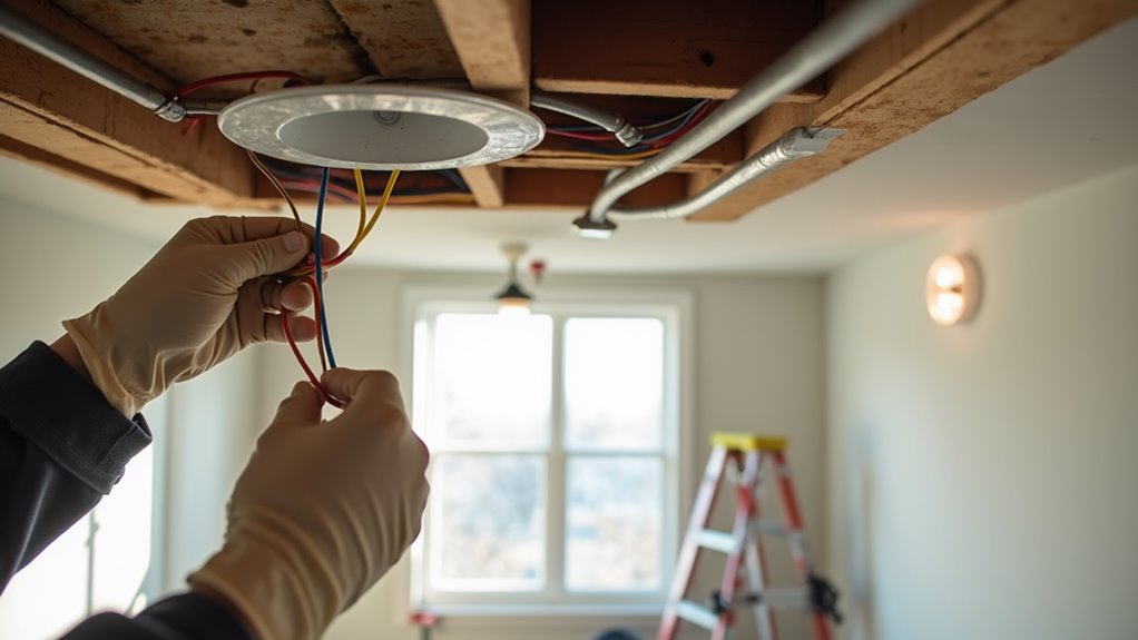 wiring recessed lights safely