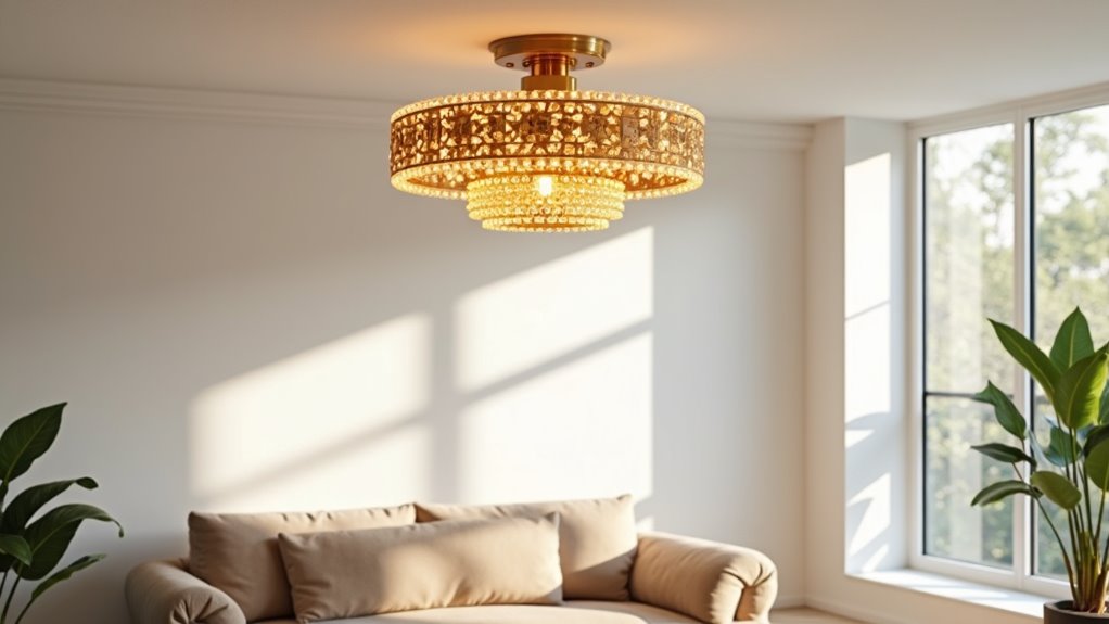 wood bead ceiling lights