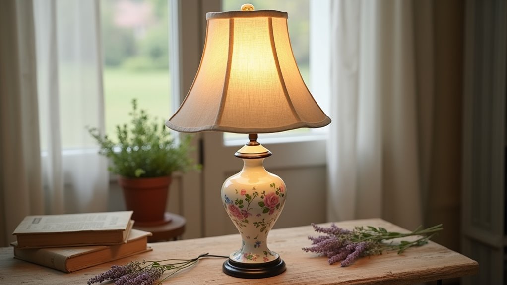 charming floral tole lamps