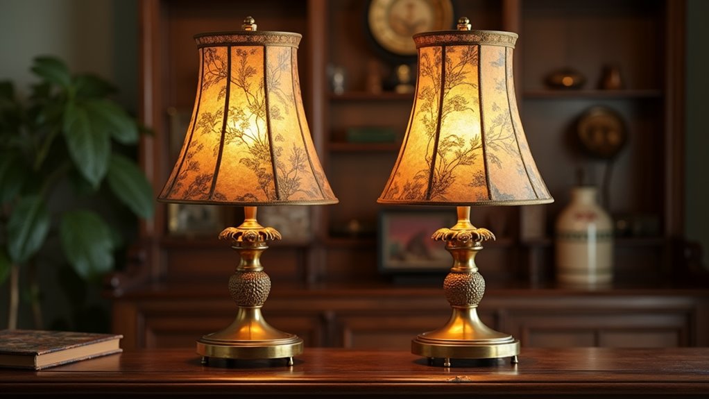 chinoiserie brass lamps collection