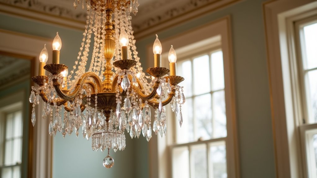 elegant antique crystal chandelier