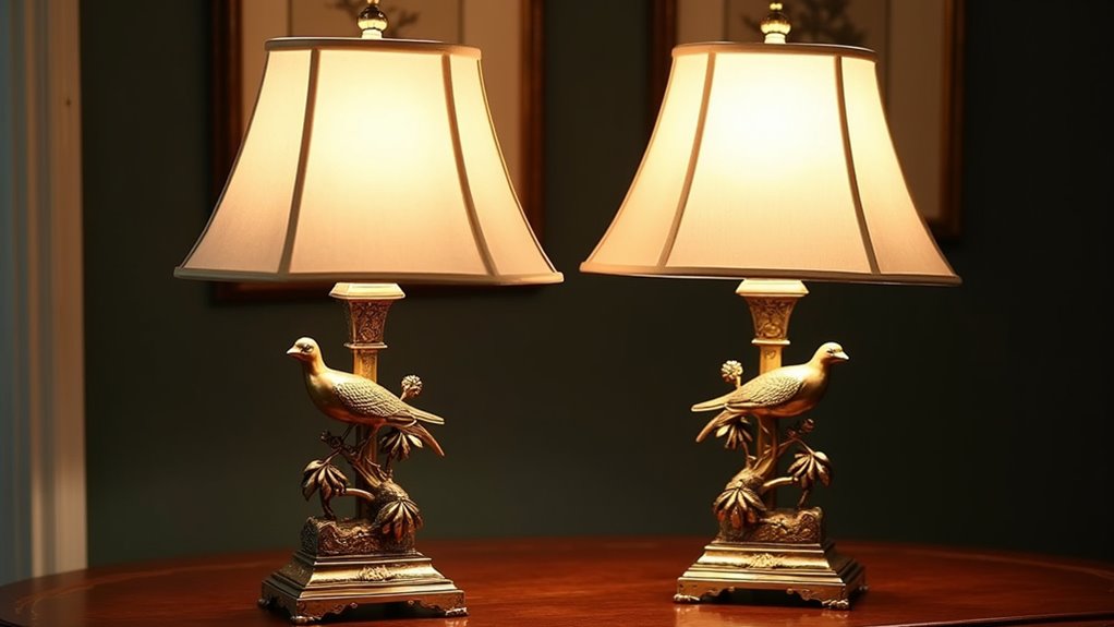 elegant chinoiserie bird lamp