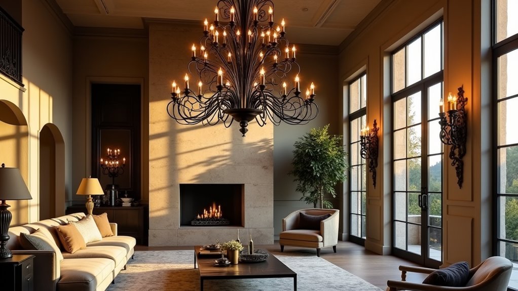 elegant customizable iron chandeliers