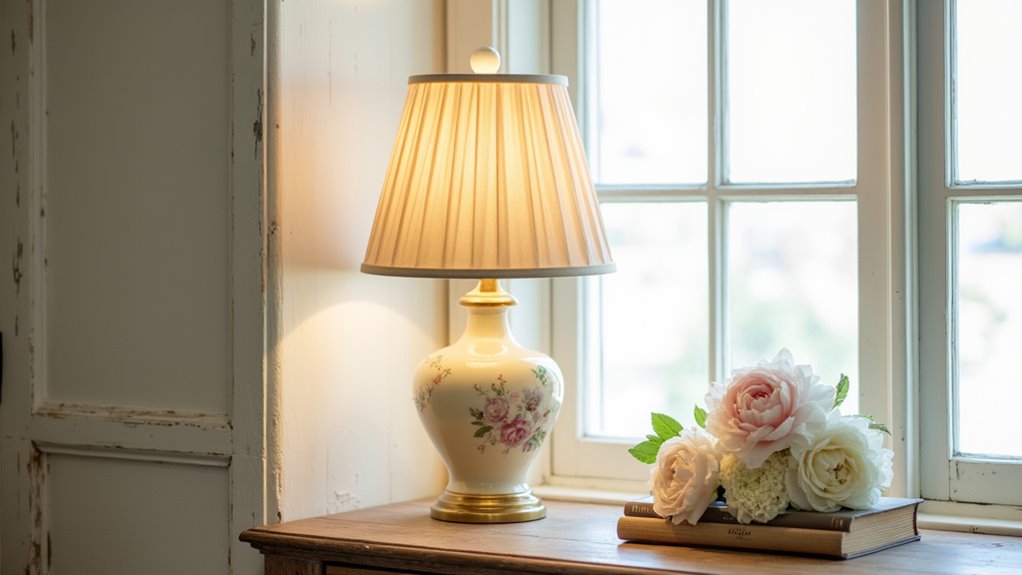 elegant floral ceramic lamp