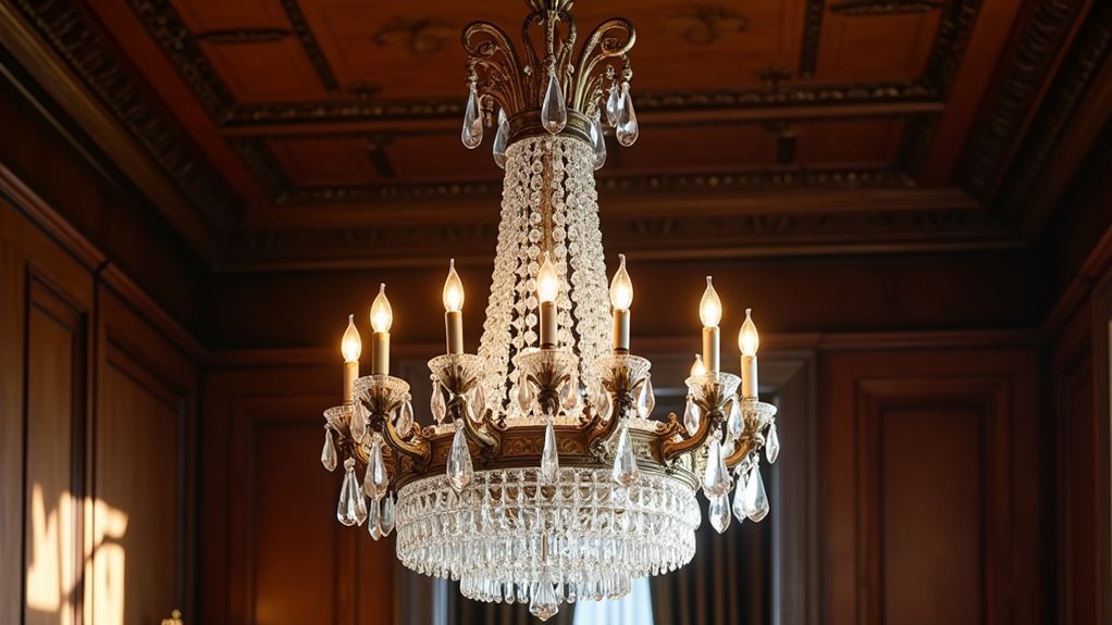 elegant georgian crystal chandelier