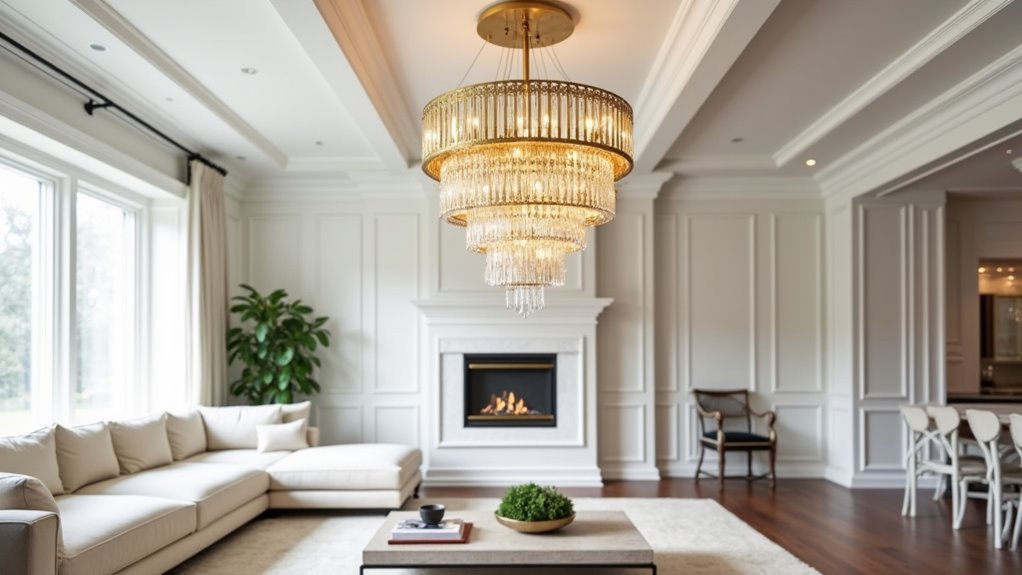 elegant gold steel chandeliers