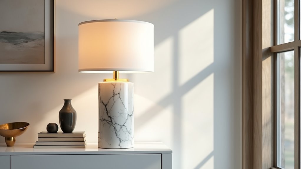 elegant marble gold lamp