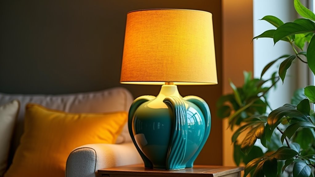 fabric lampshades bold bases