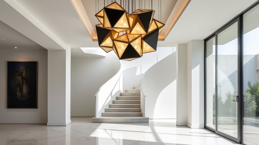 geometric modern art chandeliers