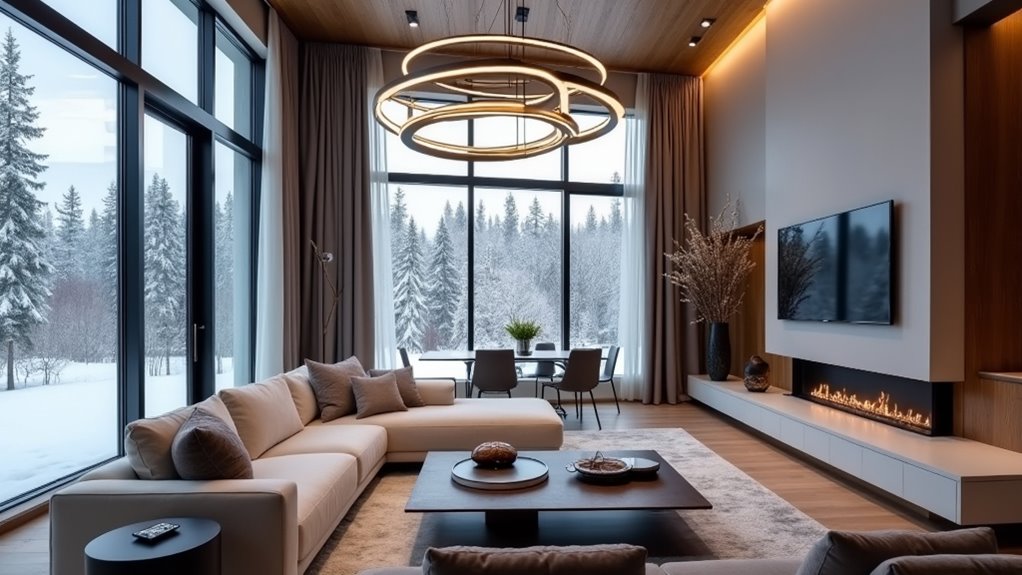 modern remote controlled chandeliers