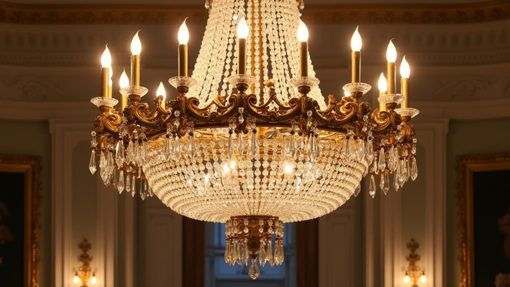 opulent rococo crystal chandelier