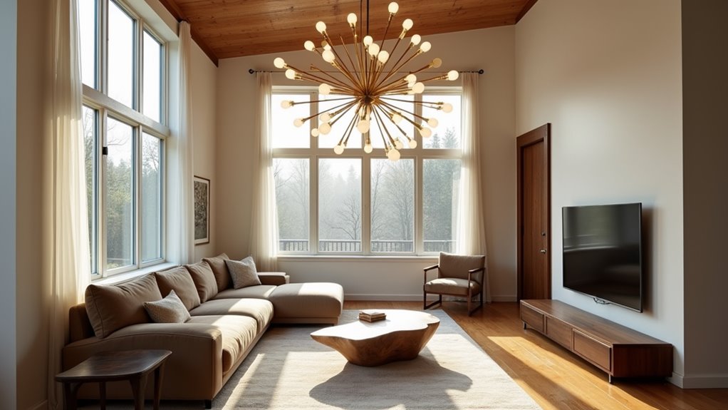 retro futuristic statement lighting design