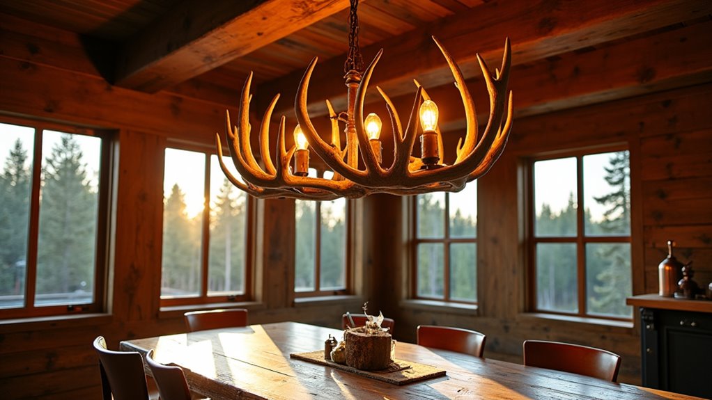 rustic antler chandelier elegance