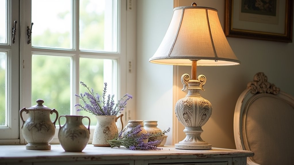 rustic distressed wood lamp