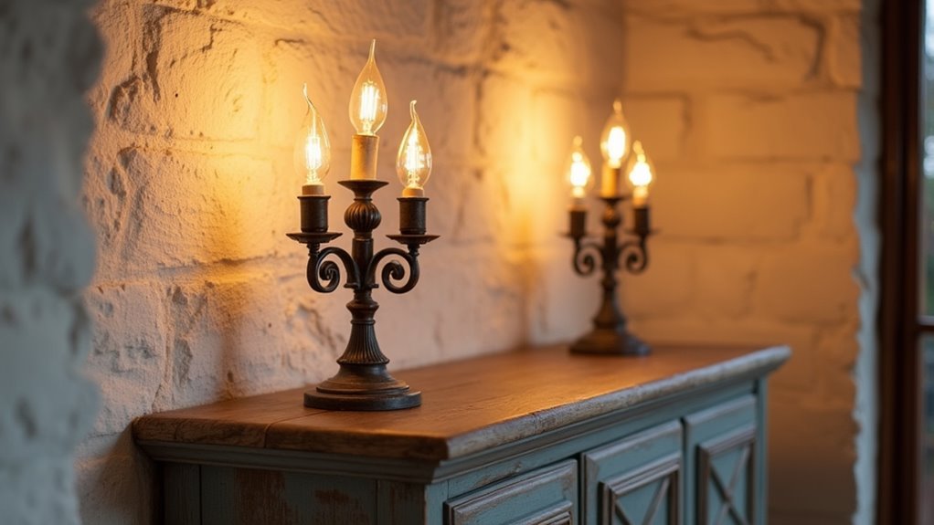 rustic elegance with illumination