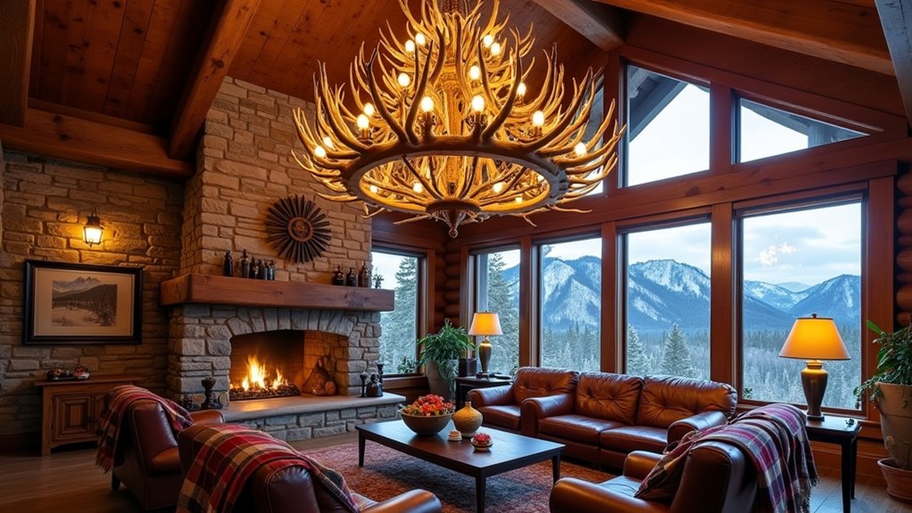 rustic elk antler chandelier