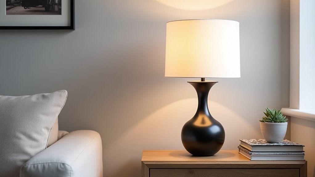 sleek modern black lamp