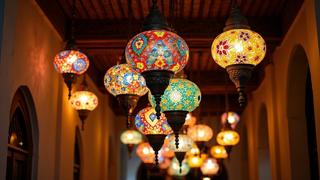 vibrant handcrafted glass chandeliers