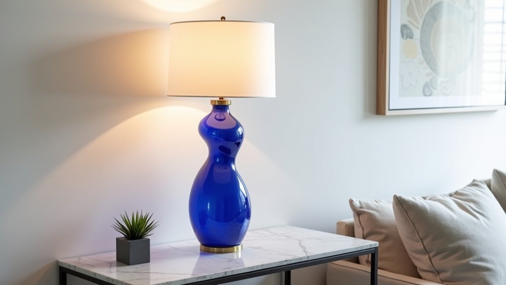 vibrant sculptural candlestick lamps