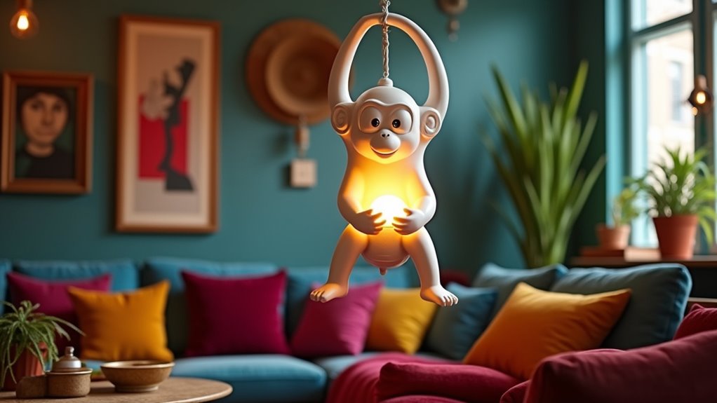 whimsical monkey shaped lamps