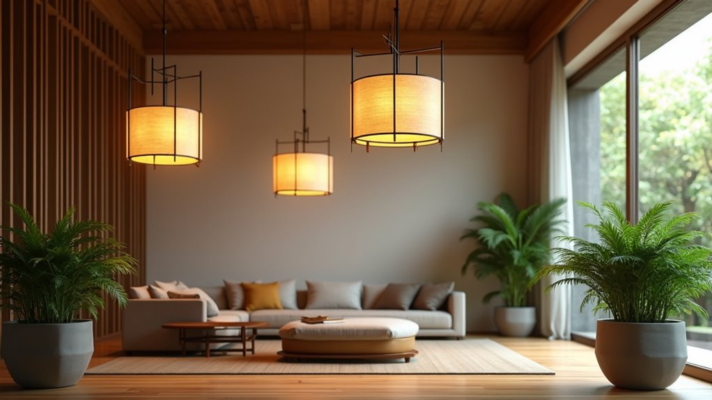 zen inspired bamboo lighting design