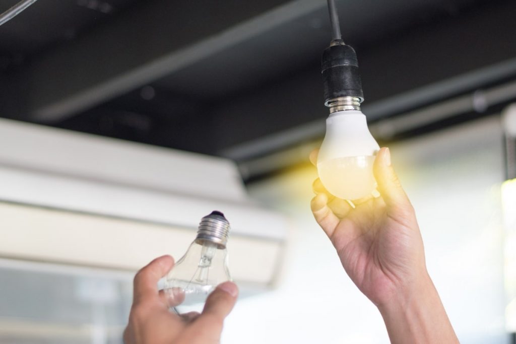 burned out light bulbs safely